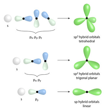 sp3 sp2 sp hybrid orbitals