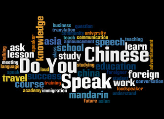 Do You Speak Chinese, word cloud concept 2
