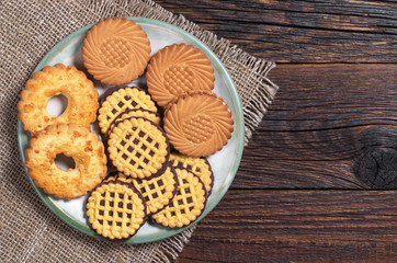 Cookies in plate