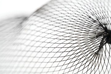 Plastic mesh / View of plastic mesh on white background.