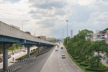 Traffic road / View of traffic road. Movement.