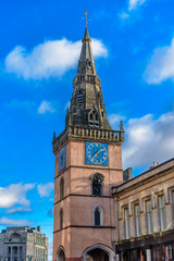 Fototapeta na wymiar Glasgow city centre - beautiful architecture - clock tower
