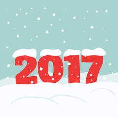 Happy new year 2017 vector background year of rooster.  2017 simple greeting card design 2017.