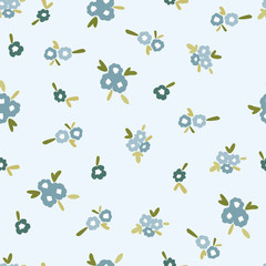 graphic print. Small floral pattern.