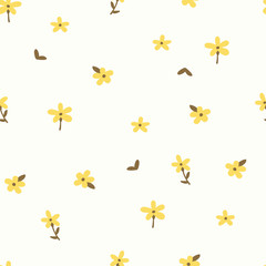 graphic print. Small floral pattern.