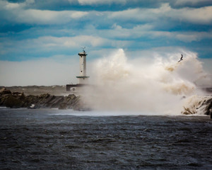 Fototapeta na wymiar Stormy Harbor