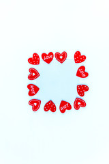 Valentine's day cards. Hearts on a white background.isolate