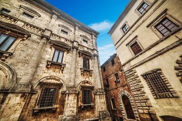 Fototapeta na wymiar Historic buildings in Montepulciano