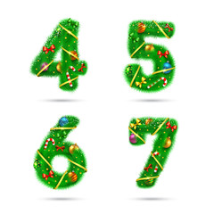 Fir tree font numbers.
