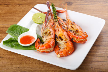 Grilled waterprawn