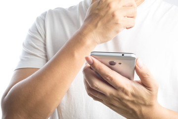 A man using mobile phone