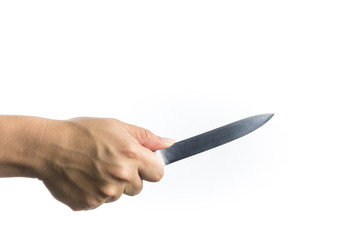 A hand holding knife