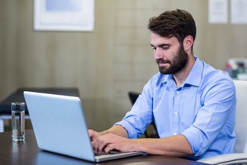 Fototapeta premium Male therapist using laptop