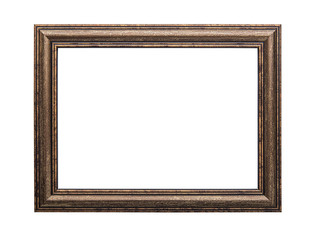 Old frame isolated on white.