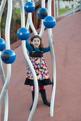 Young girl at play in the park