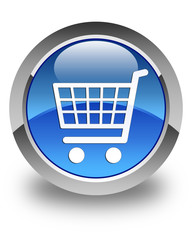 Ecommerce icon glossy blue round button 2