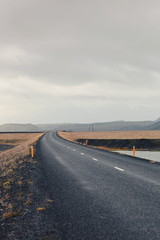 Strada deserta di asfalto