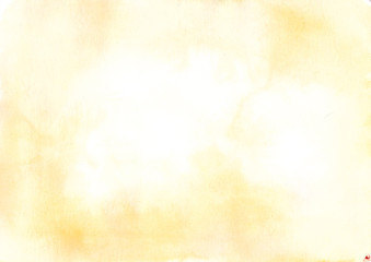 Hand drawn Watercolor yellow background - 128903228