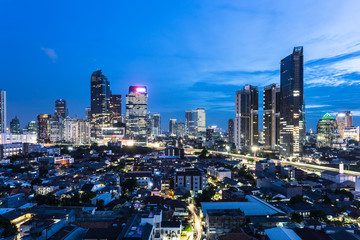 Fototapeta na wymiar The nights of Jakarta, Indonesia capital city