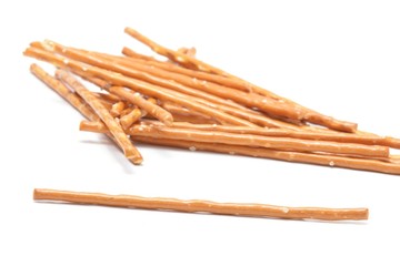 bread sticks on white background