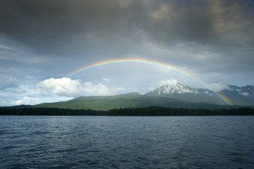 Rainbow, Glass Peninsula, Alaska