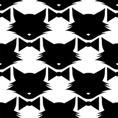 Cat with bow pattern