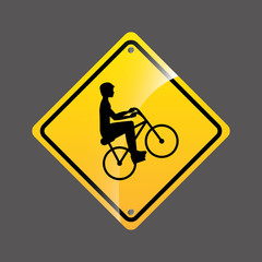 cyclist person sign sport extreme design vector illustration eps 10