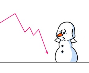 Christmas snowman character schedule collapse cartoon illustration isolated image