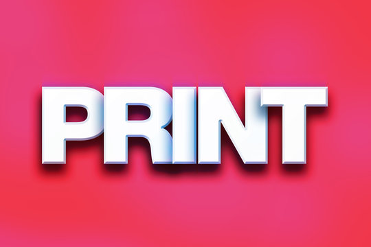 Print Concept Colorful Word Art