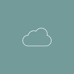 cloud outline icon vector