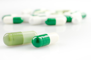 Bright White and Green Capsules