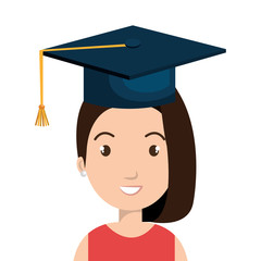 student graduate avatar icon vector illustration design