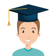 student graduate avatar icon vector illustration design