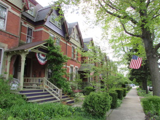 Rowhouses at the Pullman National Monument in Chicago