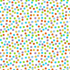 Seamless square pattern. Cute and childish.