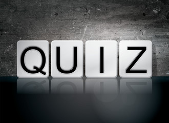 Quiz Tiled Letters Concept and Theme