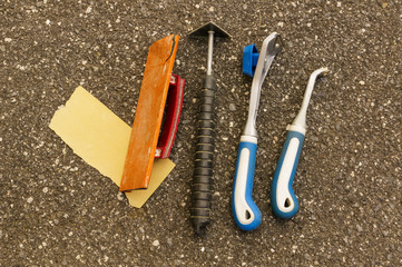 Tools for scraping loose paint
