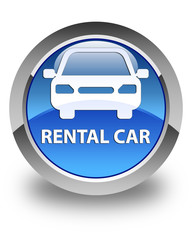 Rental car glossy blue round button