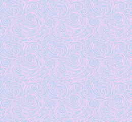 Seamless sea vector blue wave line pattern, sea background. Adult Coloring pages