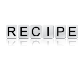Recipe Isolated Tiled Letters Concept and Theme
