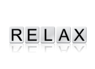 Relax Isolated Tiled Letters Concept and Theme