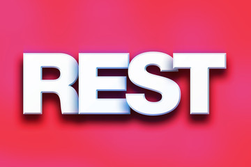 Rest Concept Colorful Word Art