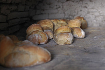 Portuguese traditional bread from Alentejo. Bakery. Vidigueira, Alentejo, Portugal. Pão...