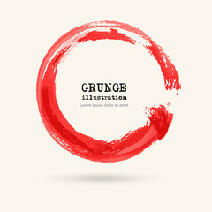 Black ink round stroke on white