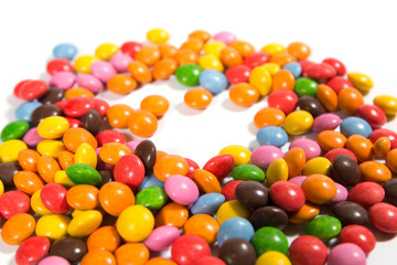 Fototapeta na wymiar Tasty colorful candies the children's favorite sweets