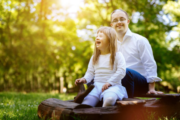 People with down syndrome happy outdoors © NDABCREATIVITY