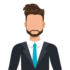 businessman character avatar isolated vector illustration design