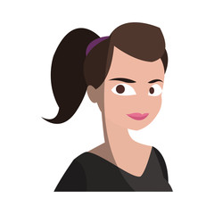 Woman cartoon icon. Girl female avatar person people and human theme. Isolated design. Vector illustration