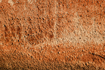 Texture of wall painted with red lead