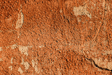 Texture of wall painted with red lead